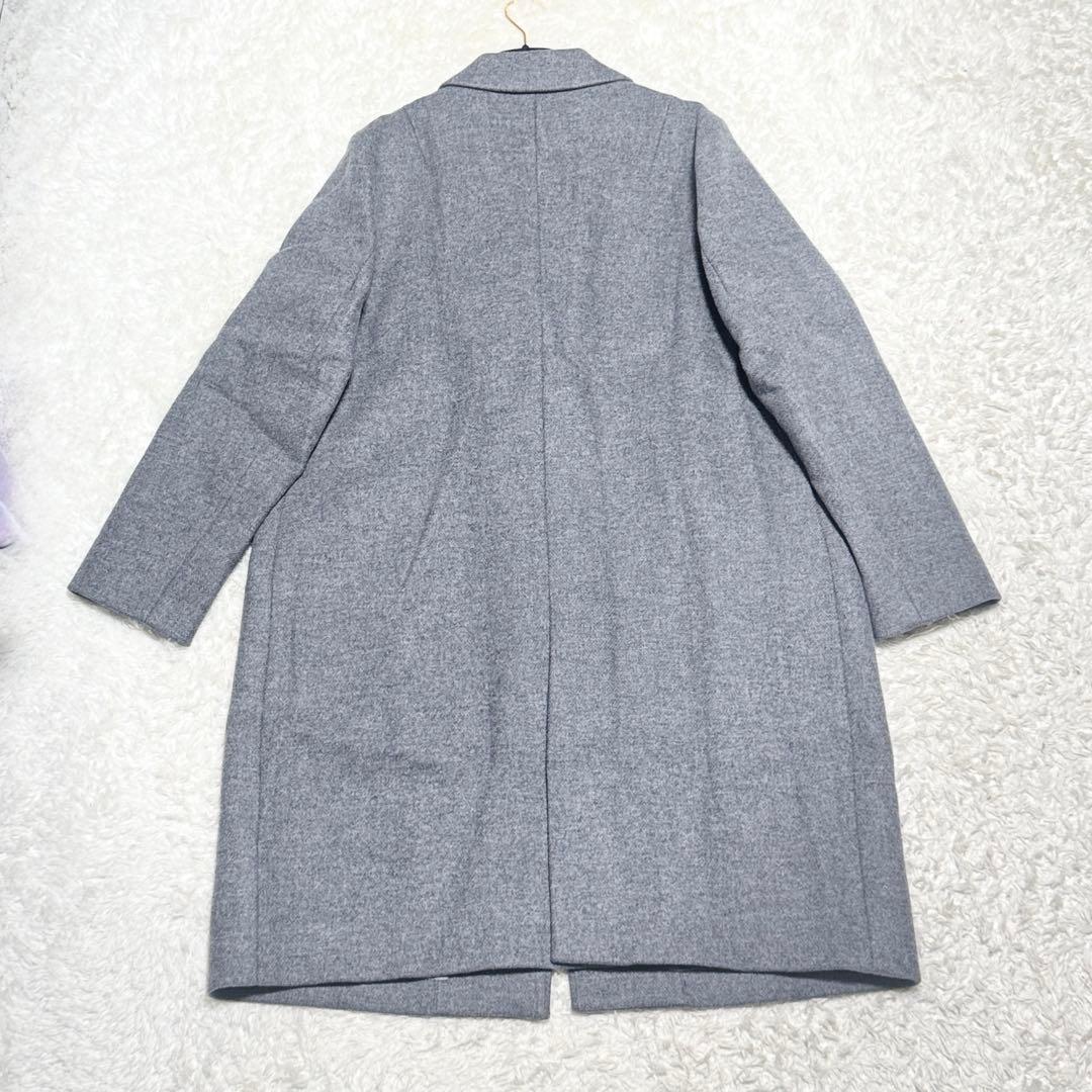 希少 大きめサイズ 23区 チェスターコート グレー ウール bellandi