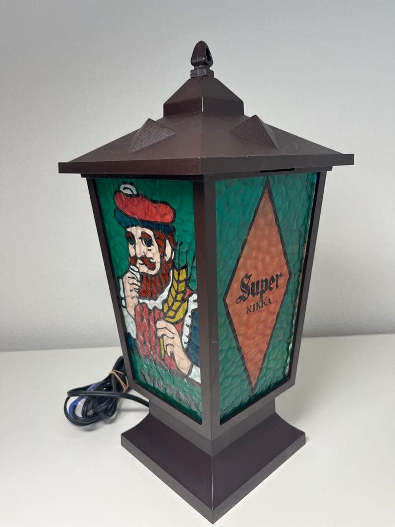 レア！　1970年代　ニッカウイスキー　ステンドランタン　卓上ランプ　昭和レトロ