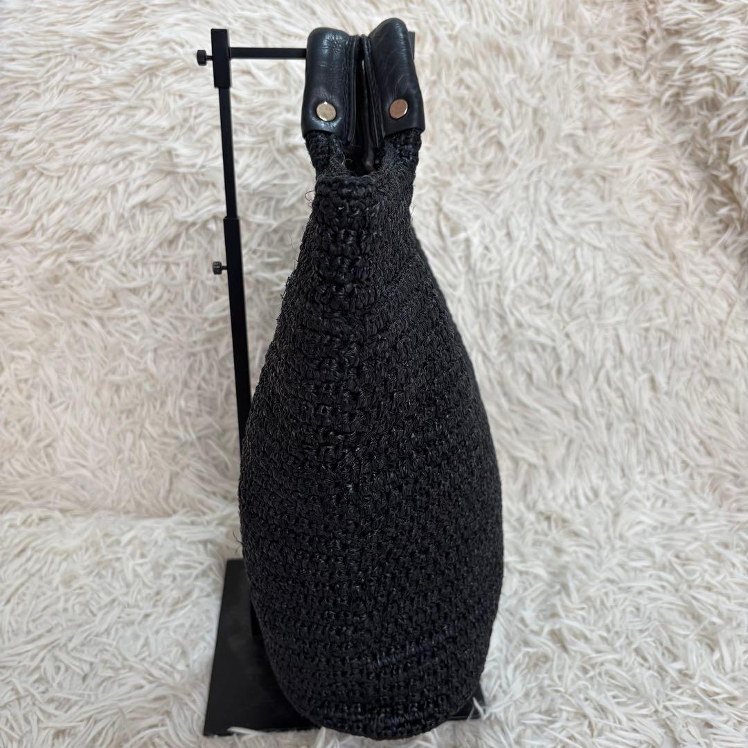 付属袋・ポーチ付 ヘレンカミンスキー カゴバッグ チャーム・フリンジ ラフィア