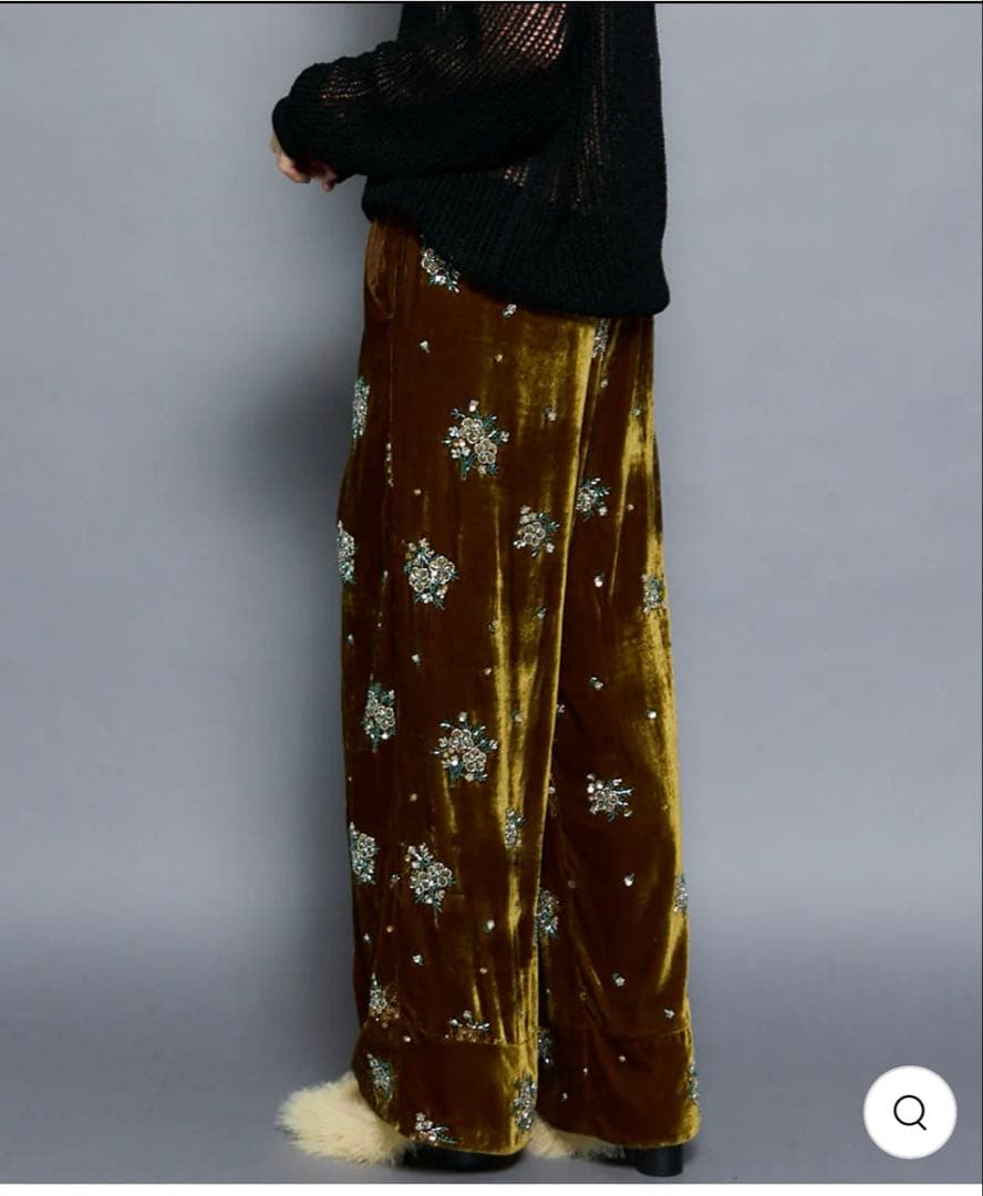 パンツ maison special Beads Velor Pants