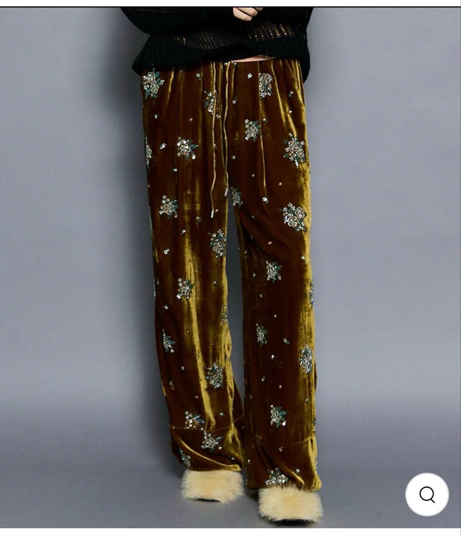 パンツ maison special Beads Velor Pants