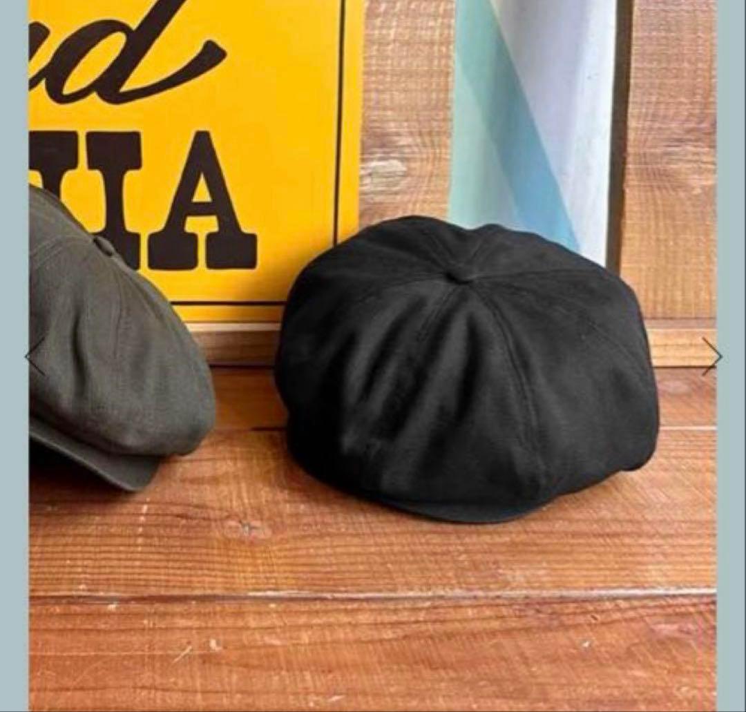 HK10969　SD Twill News Boy Cap Black L