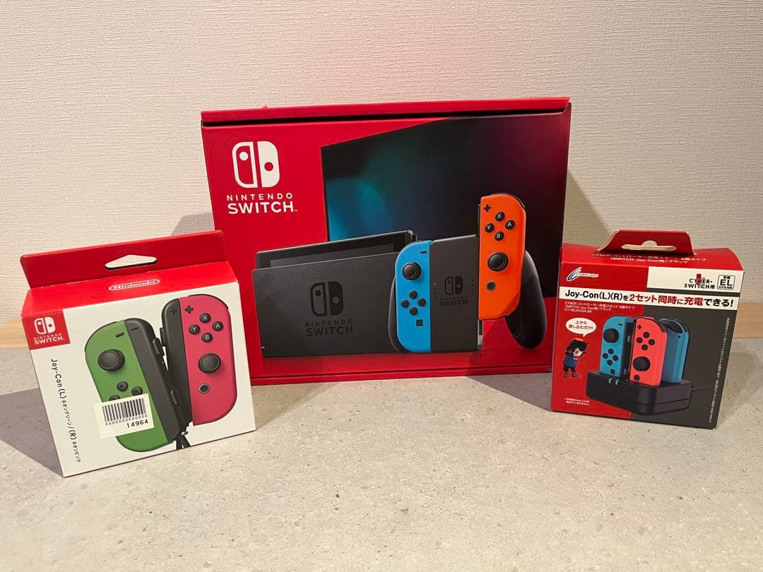 【美品】 Switch本体+Joy-Con2セット＋充電スタンド＋SD512GB