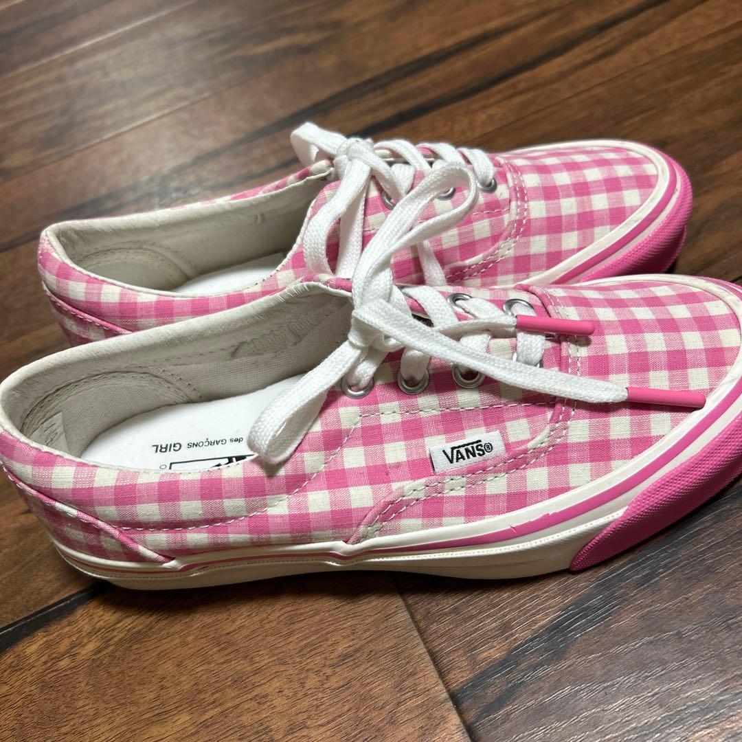 コムデギャルソンガール　新品　ギンガムチェックスニーカー　22.5cm