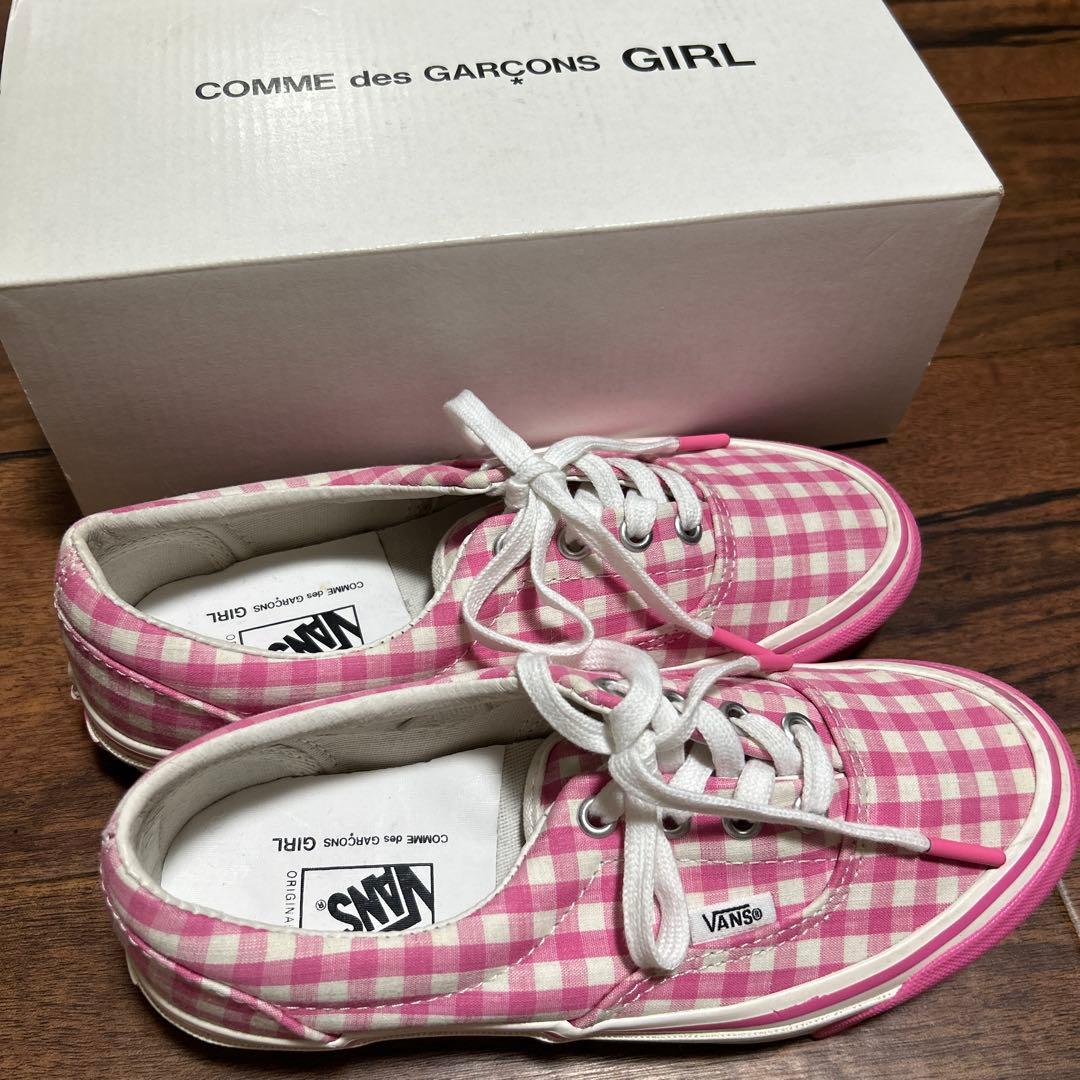 コムデギャルソンガール　新品　ギンガムチェックスニーカー　22.5cm