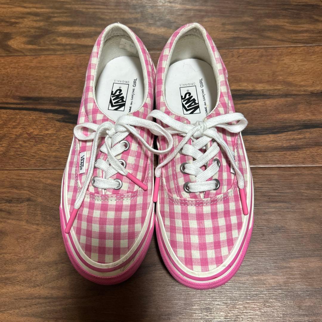 コムデギャルソンガール　新品　ギンガムチェックスニーカー　22.5cm