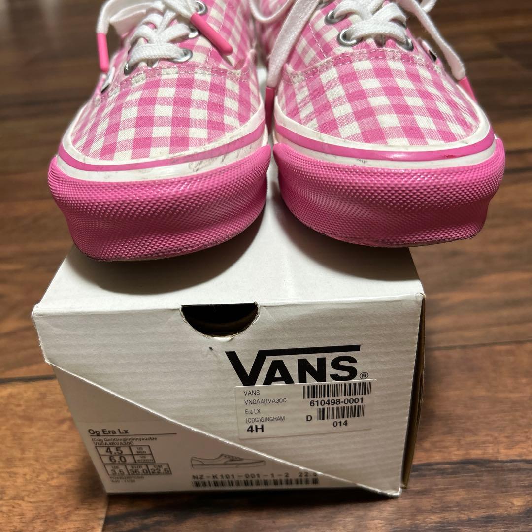 コムデギャルソンガール　新品　ギンガムチェックスニーカー　22.5cm