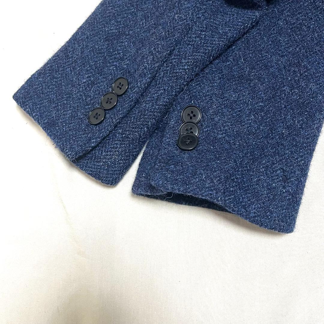 【美品】エディフィス　テーラードジャケット　ムーン ツイード　ヘリンボーン　S