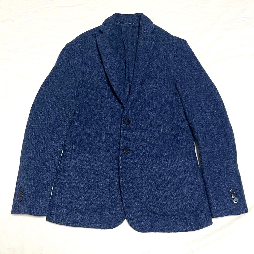 【美品】エディフィス　テーラードジャケット　ムーン ツイード　ヘリンボーン　S