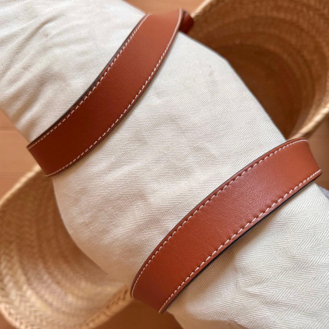LOEWEロエベ バスケット かごバッグ ナチュラル/ブラウン 保存袋