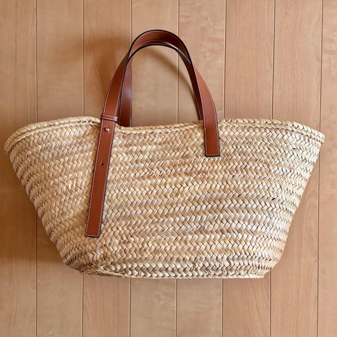 LOEWEロエベ バスケット かごバッグ ナチュラル/ブラウン 保存袋