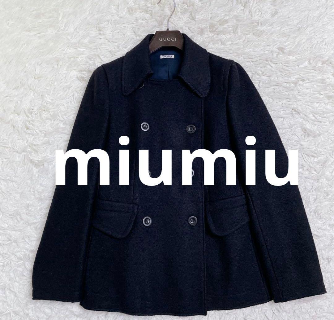 年始セール❣️ miumiu ナポレオン ジャケット Pコート ショート ウール