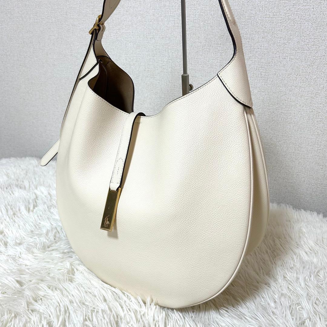 未使用級✨ポロラルフローレン Polo IDレザーラージショルダーバッグ