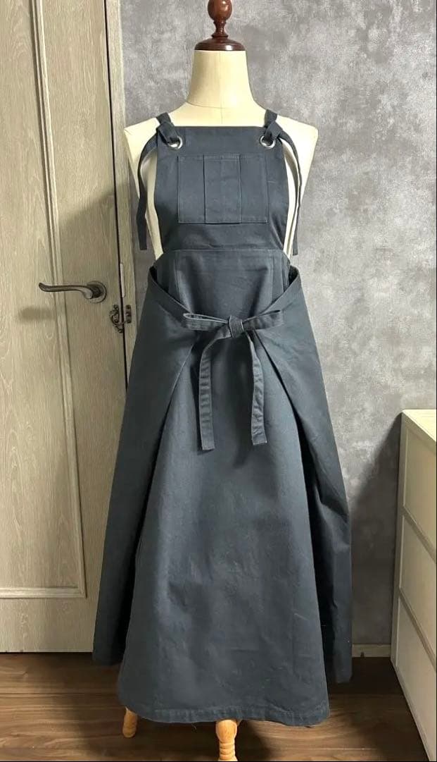 アニエスベー　エプロン ダークグレー ワンピース　ジャンパースカート　To.b