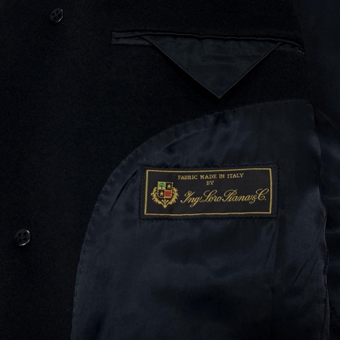 希少 美品 ブルックスブラザーズ ロロピアーナ チェスターコート ブラック