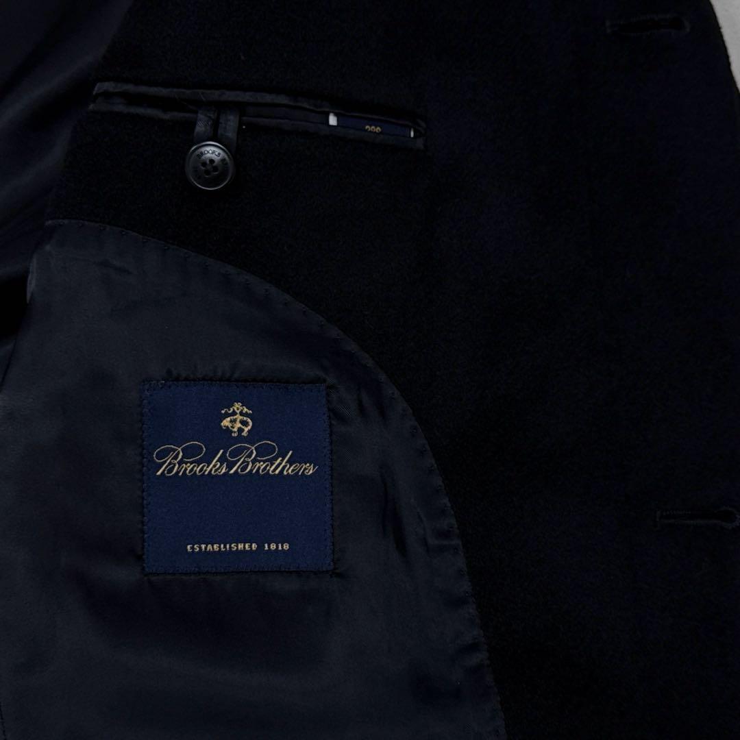 希少 美品 ブルックスブラザーズ ロロピアーナ チェスターコート ブラック