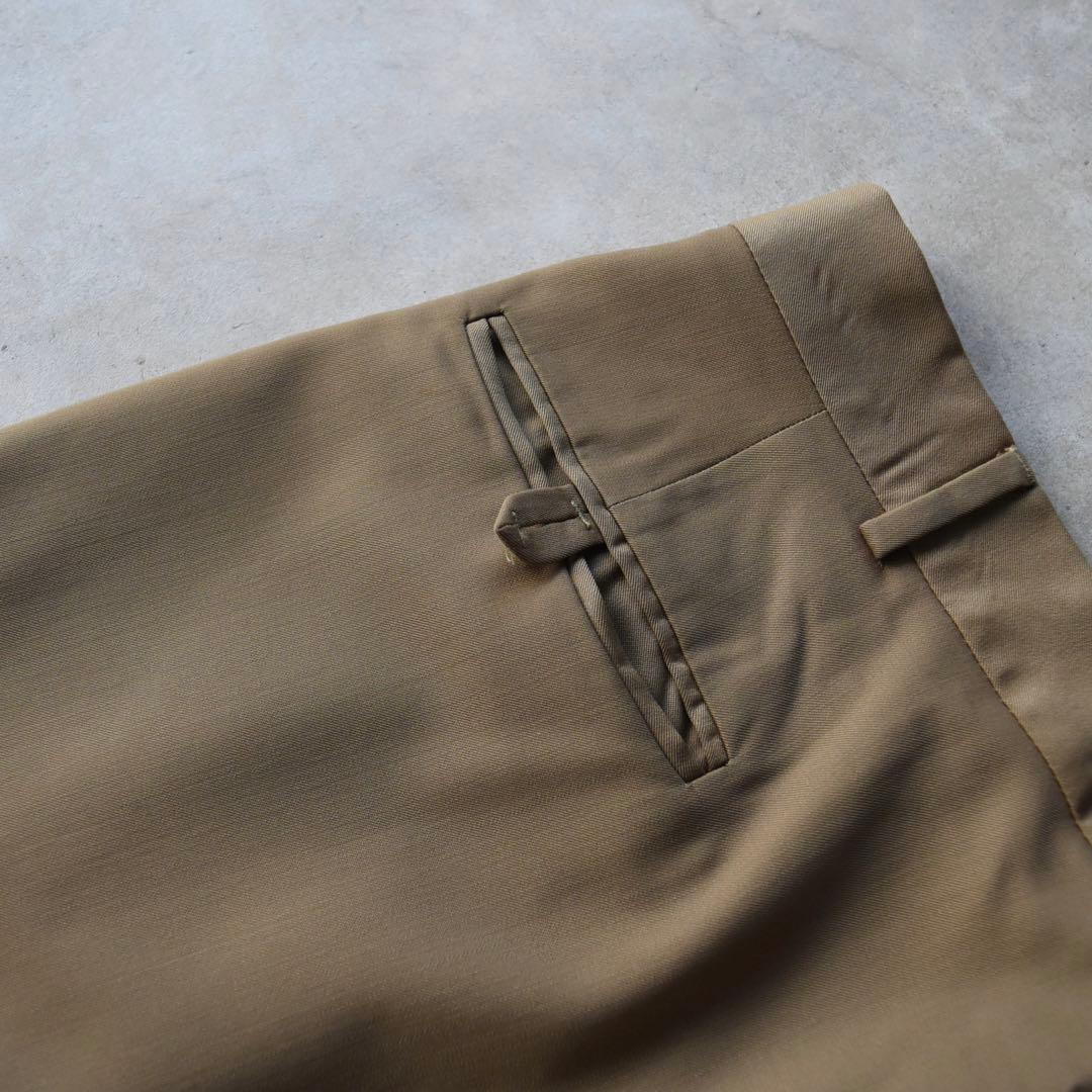 90s ラルフローレン ギャバジンウール ツータックスラックス W35 L30