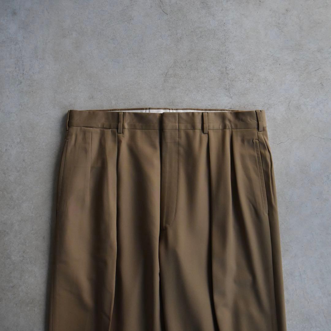 90s ラルフローレン ギャバジンウール ツータックスラックス W35 L30