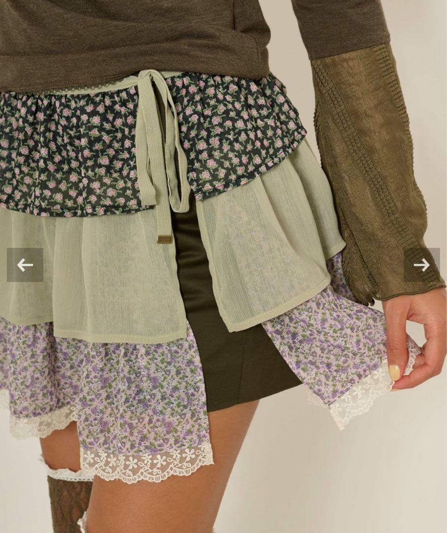 フリルラップレイヤード ショートパンツ TINA：JOJUN