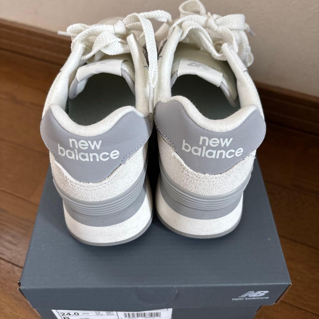 new balance 24cm WL574Z 574+ 厚底 現行モデル