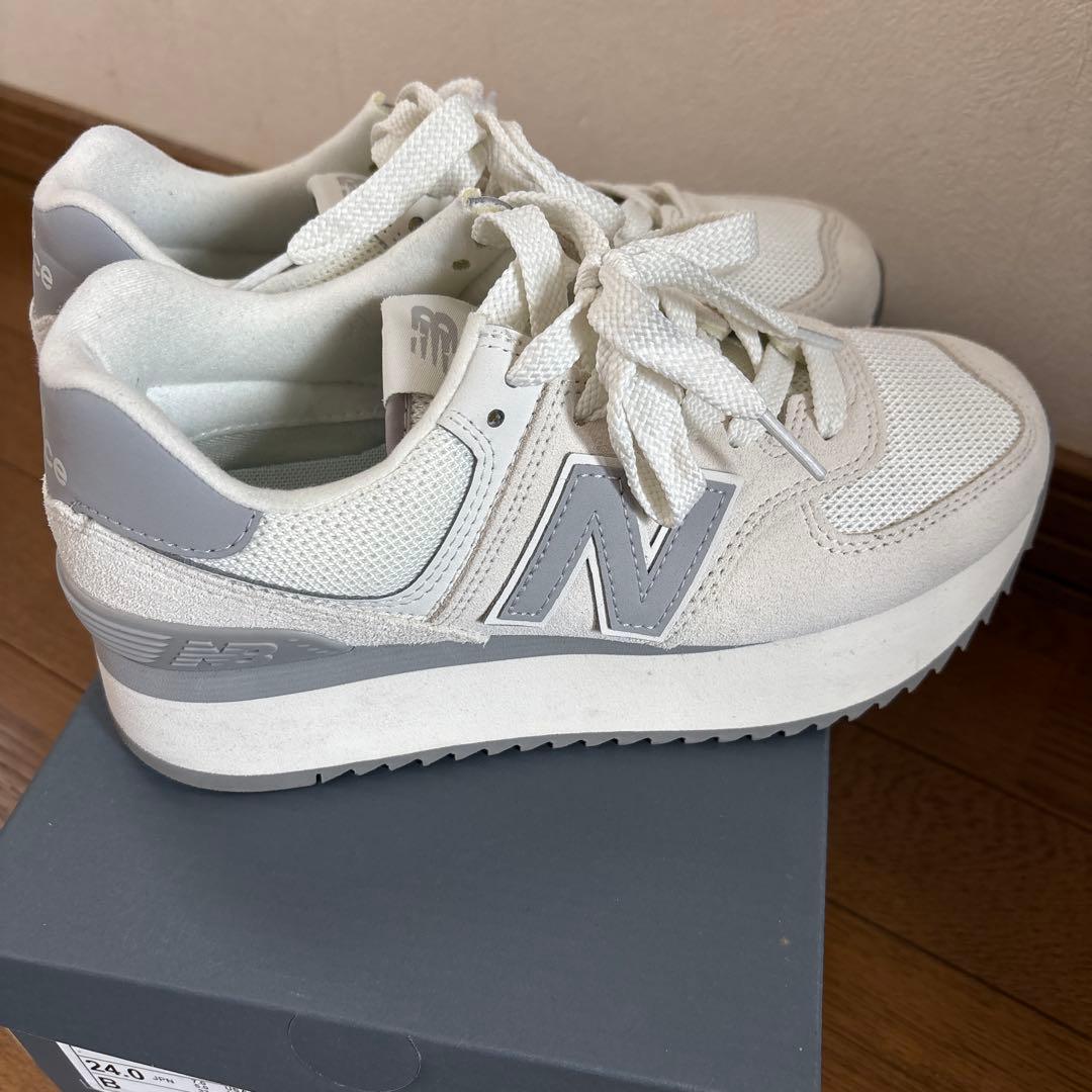 new balance 24cm WL574Z 574+ 厚底 現行モデル