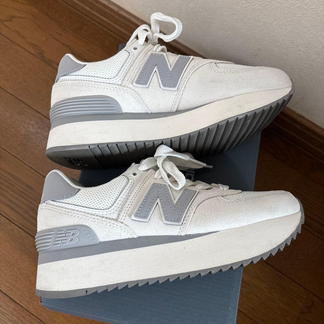 new balance 24cm WL574Z 574+ 厚底 現行モデル