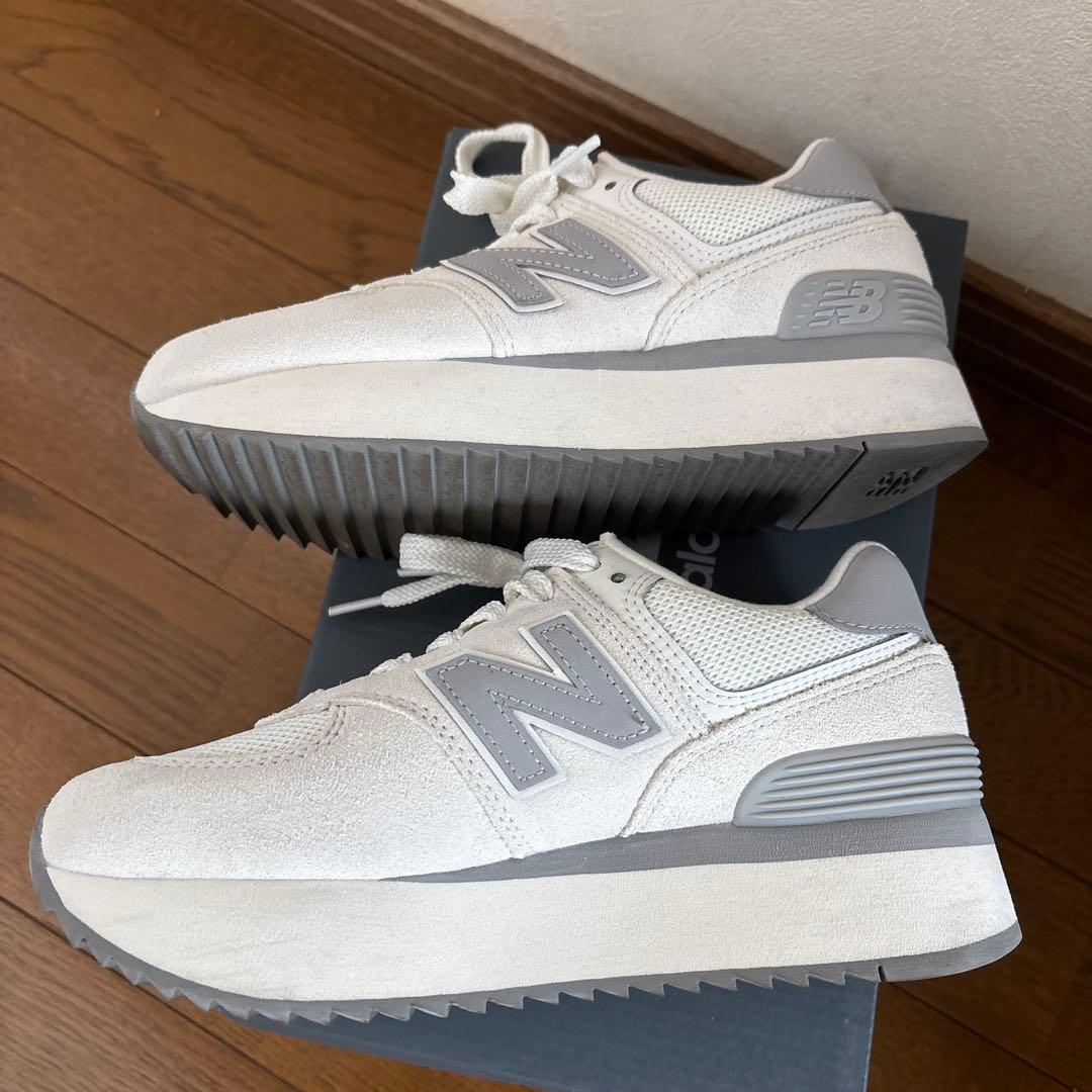 new balance 24cm WL574Z 574+ 厚底 現行モデル