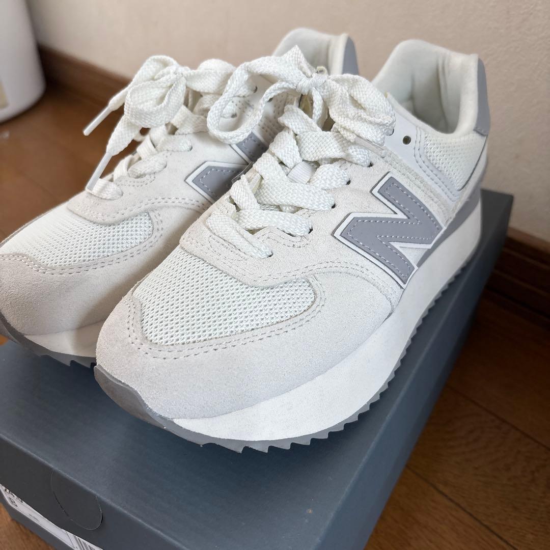 new balance 24cm WL574Z 574+ 厚底 現行モデル