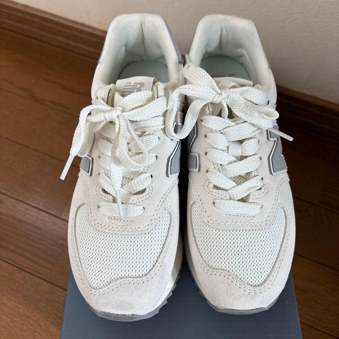 new balance 24cm WL574Z 574+ 厚底 現行モデル