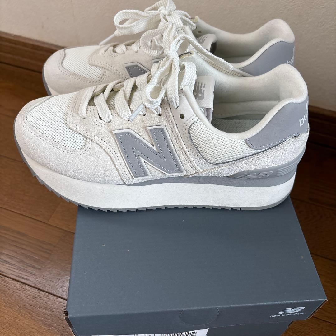new balance 24cm WL574Z 574+ 厚底 現行モデル