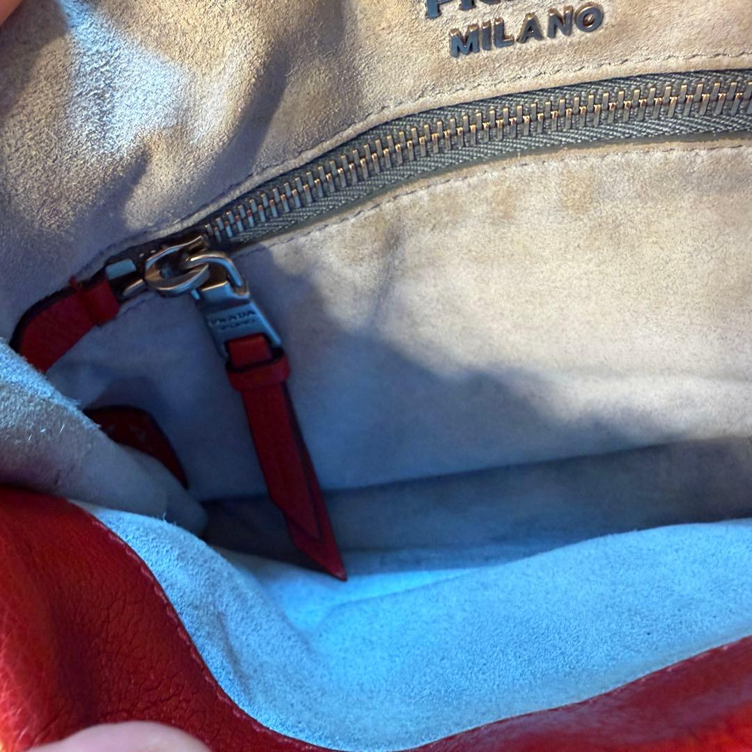 PRADA エチケット 2WAYバッグ 斜めショルダーバッグ レザー