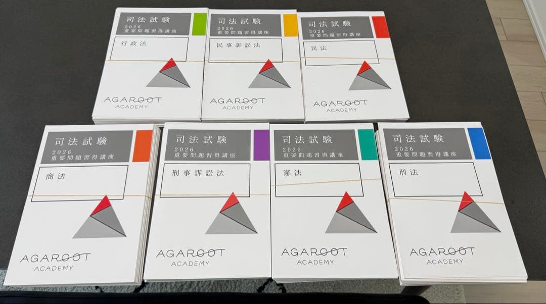 【裁断済み】最新版・アガルート重要問題習得講座 2026 2027受験向け講座