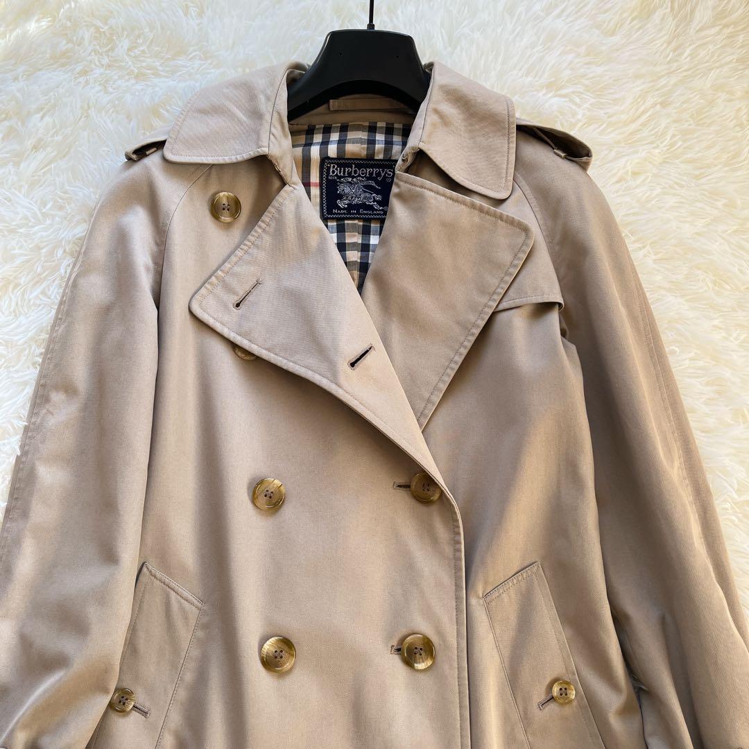 ヴィンテージ　バーバリー　トレンチコート　ベージュ　ノバチェック