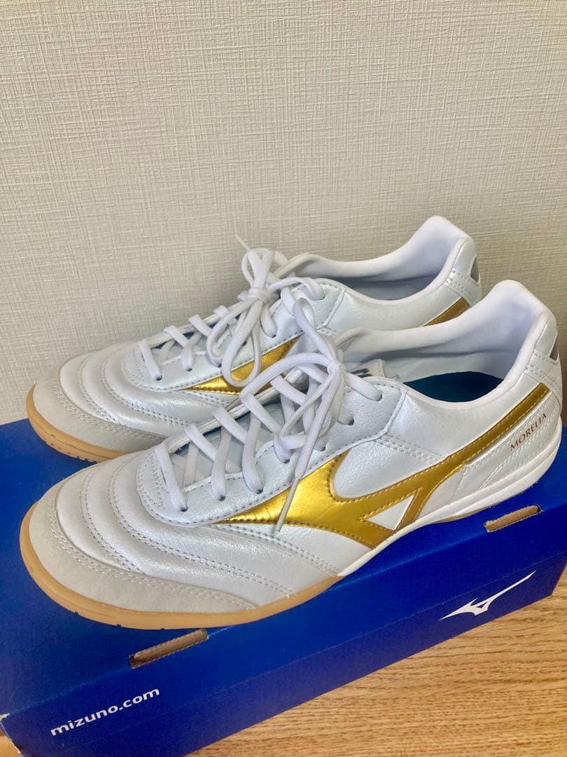 値下げ！限定 MIZUNO モレリアIN ホワイトゴールド 24.0cm