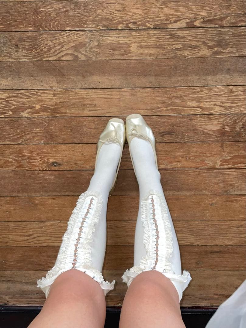 JAWJAWガーターニーハイソックス