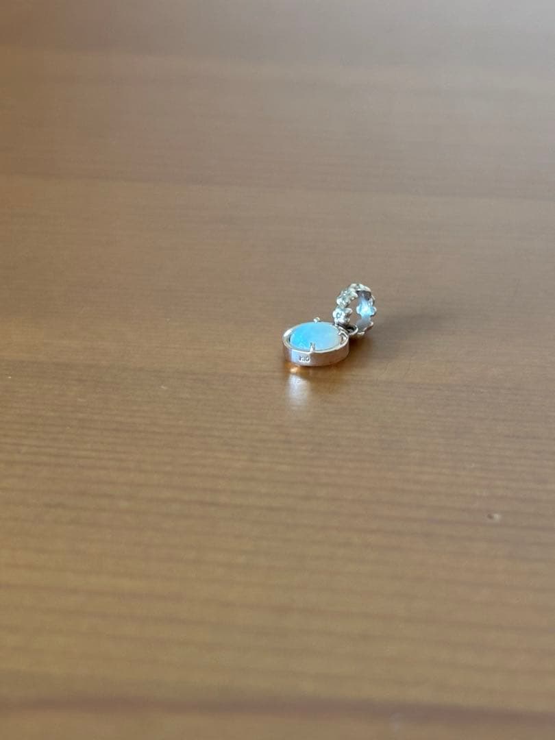 アガット　オパールネックレスチャーム　10k