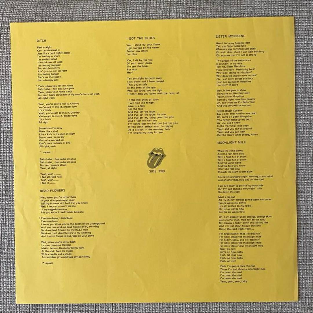 ローリング・ストーンズ / STICKY FINGERS LP 日本盤