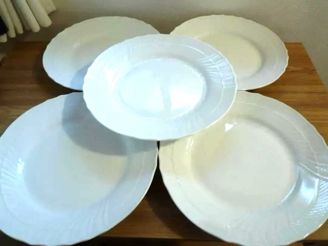 リチャードジノリ ベッキオホワイト 26cm プレート、5枚