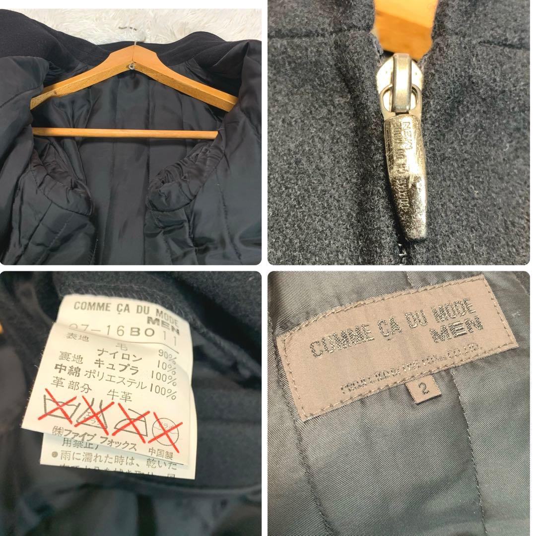 XL相当◆ COMME CA DU MODE MEN【袖切替：牛革◆スタジャン】