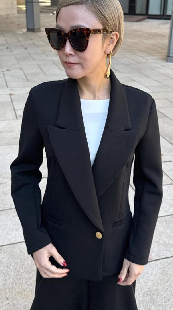 ★JENNEジェンヌ★日本製着痩せストレッチカットジャケット