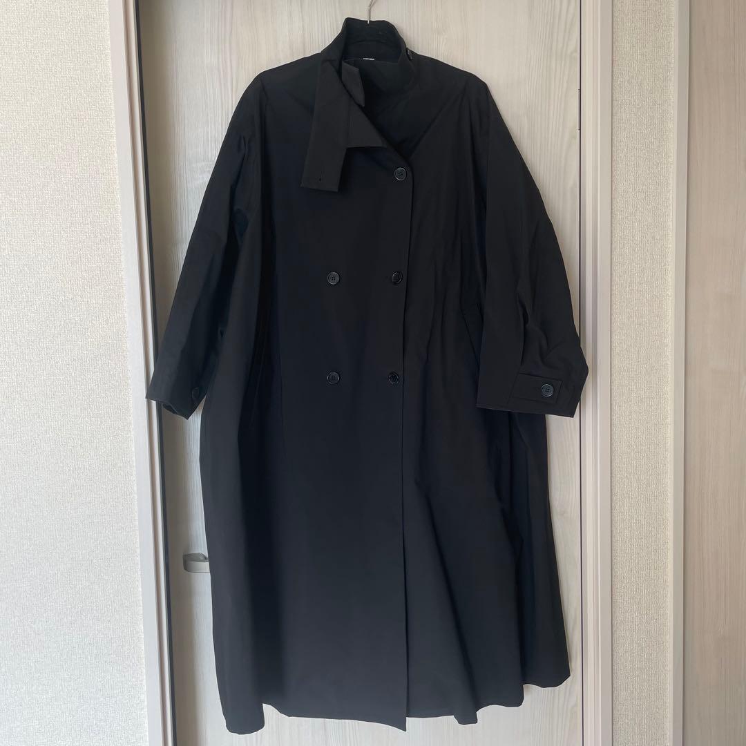 FORME 東原亜希　スタンドカラーロングコート　ブラック　1