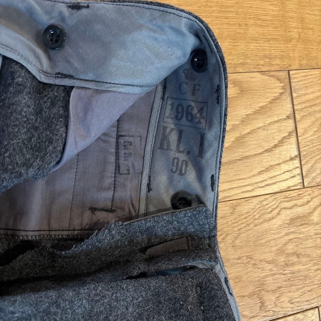 【希少】60‘sデンマーク軍 ウールパンツ サイズ90 デッドストック