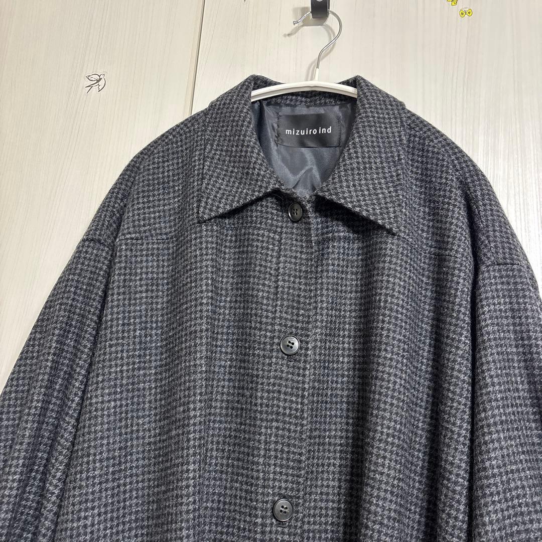 ミズイロインドコートワンピース　 ギャザーワイドコート