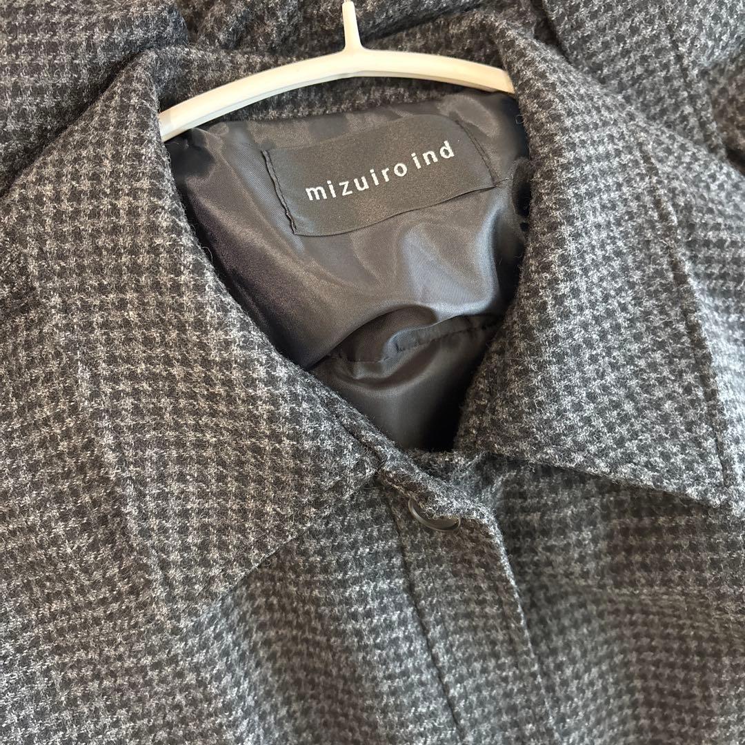 ミズイロインドコートワンピース　 ギャザーワイドコート