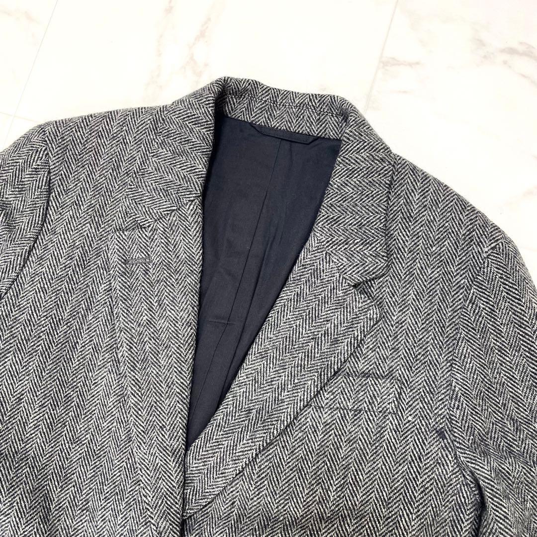 美品 マーガレットハウエル ウール ヘリンボーン 2B テーラードジャケット 2