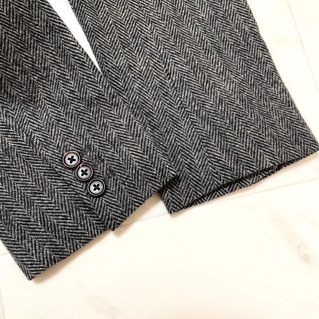 美品 マーガレットハウエル ウール ヘリンボーン 2B テーラードジャケット 2