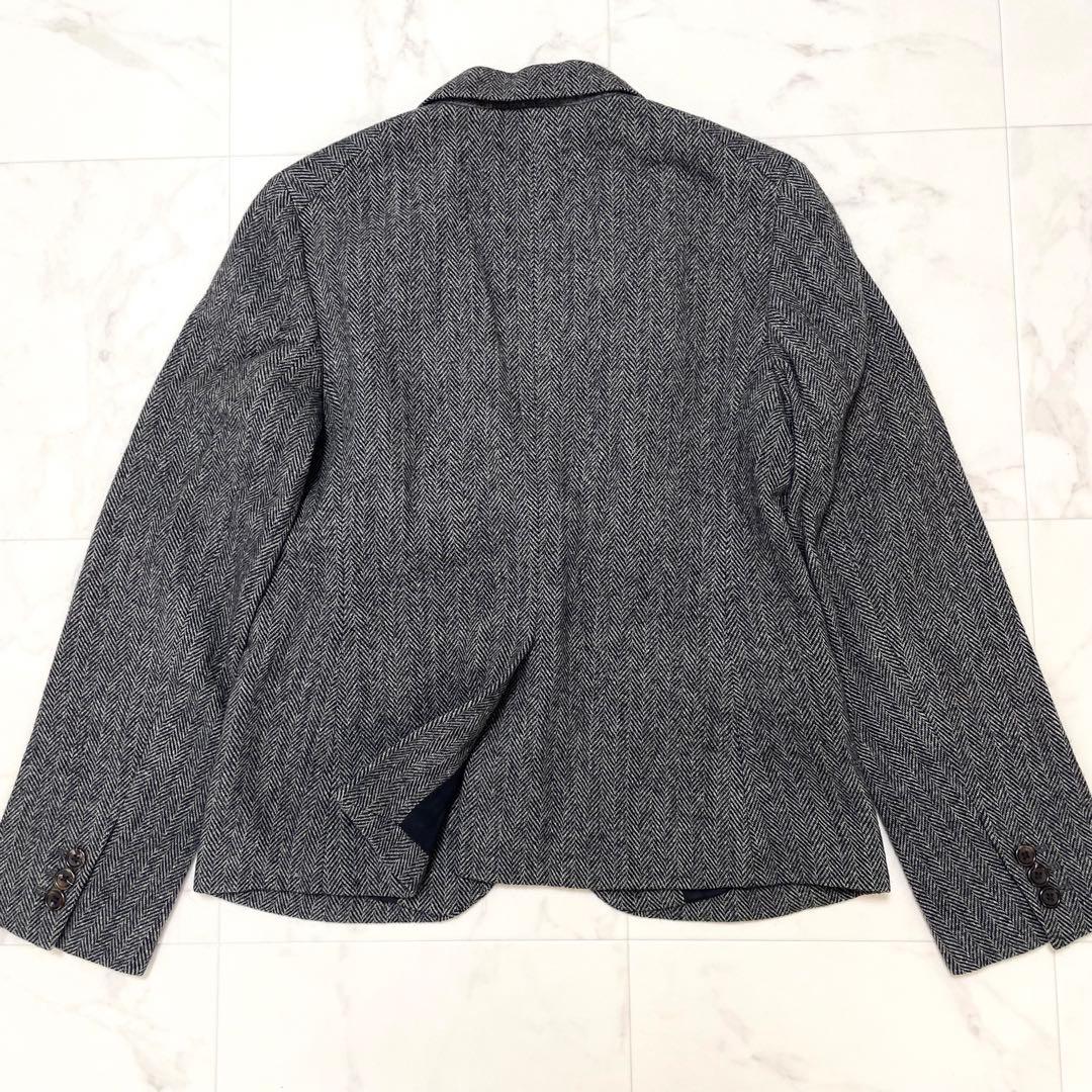 美品 マーガレットハウエル ウール ヘリンボーン 2B テーラードジャケット 2