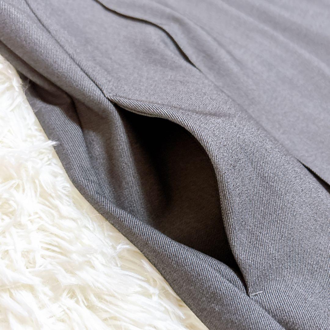 【極美品】AKTE アクテ サスペンダー付き ワイドパンツ チャコールグレー S