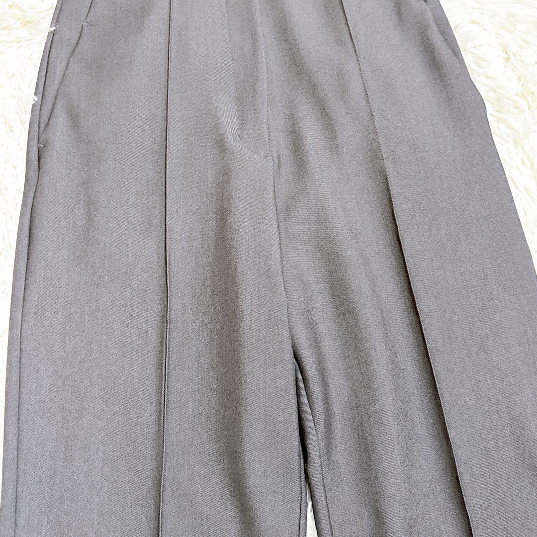 【極美品】AKTE アクテ サスペンダー付き ワイドパンツ チャコールグレー S