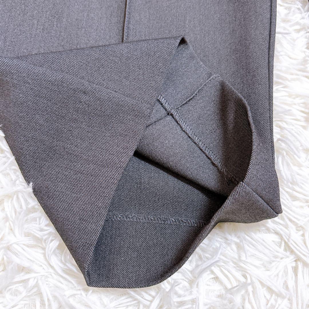 【極美品】AKTE アクテ サスペンダー付き ワイドパンツ チャコールグレー S